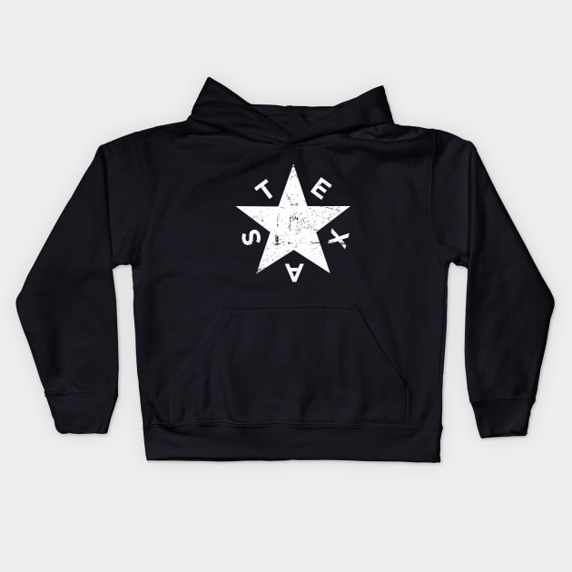 Distressed Lone Star of Texas Pride Kids Hoodie by MeatMan